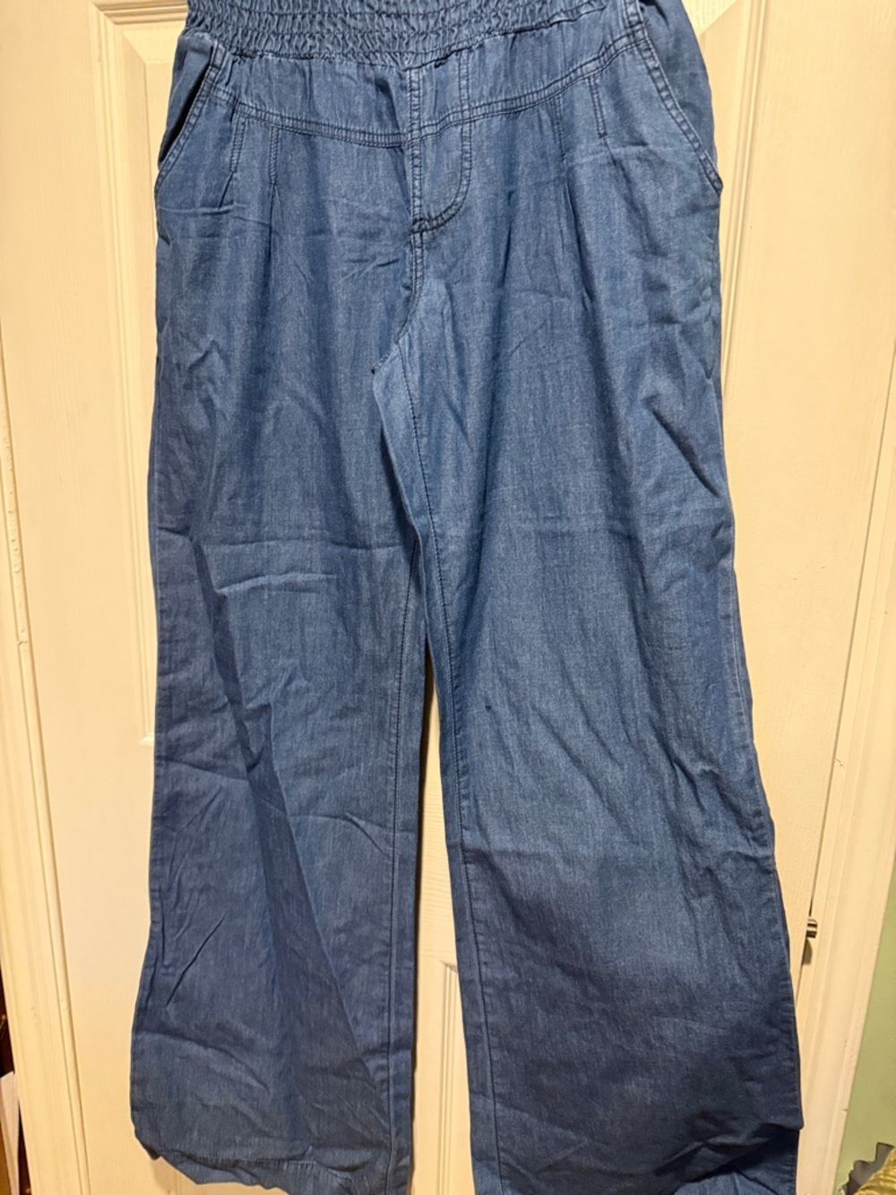 Boom Boom Jeans Navy Strapless Denim Jumpsuit western boho sexy edgy vacation - Picture 5 of 6